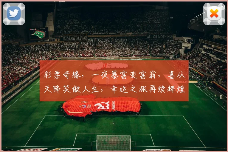 彩票奇缘，一夜暴富变富翁，喜从天降笑傲人生，幸运之旅再续辉煌。
